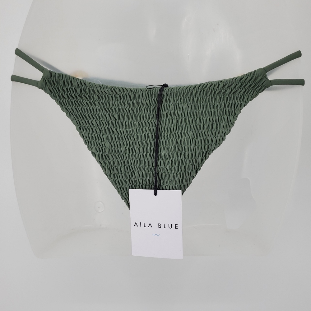 Free People Aila Blue Soraya Bikini Bottom NEW Fern - Picture 3 of 5